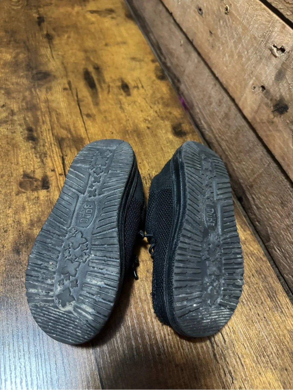 Hey Dude Kids Black Knit Slip-On Sneakers